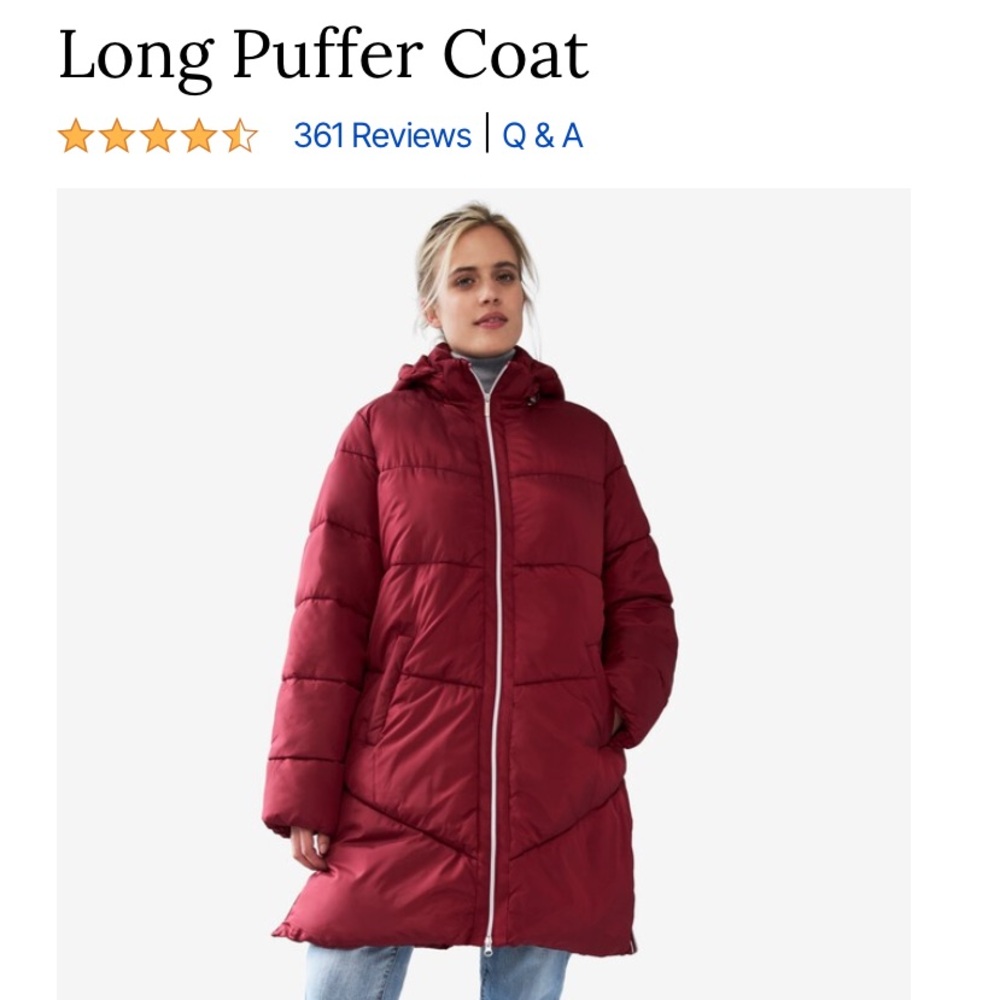 Barely worn Ellos plus size long puffer